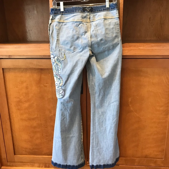 LAID-BACK VIBES🔥 SKULL & EAGLE LOW WAIST STRETCH JEANS - Picture 8 of 14